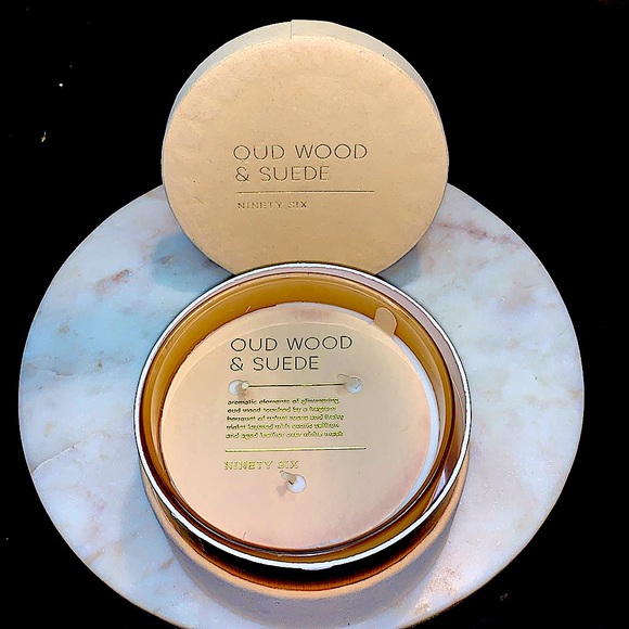 DW HOME CANDLE OUD WOOD & SUEDE NINETY SIX COLLECTION 3 WICK NEW - Picture 2 of 7